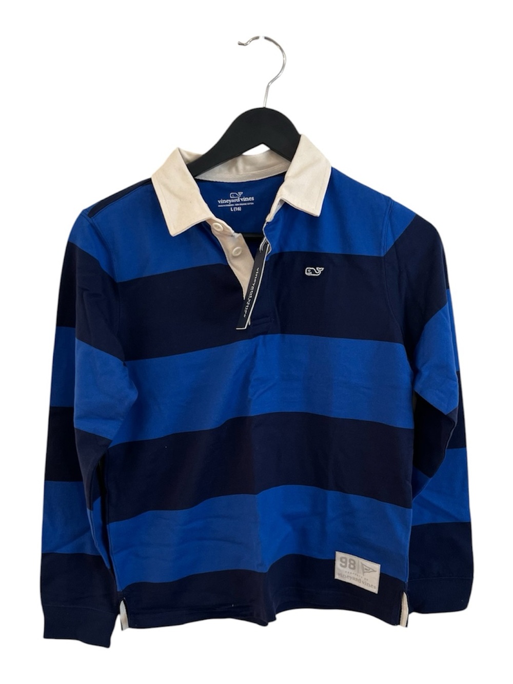 Vineyard Vines Blue & Navy Wide-Stripe Rugby Shirt